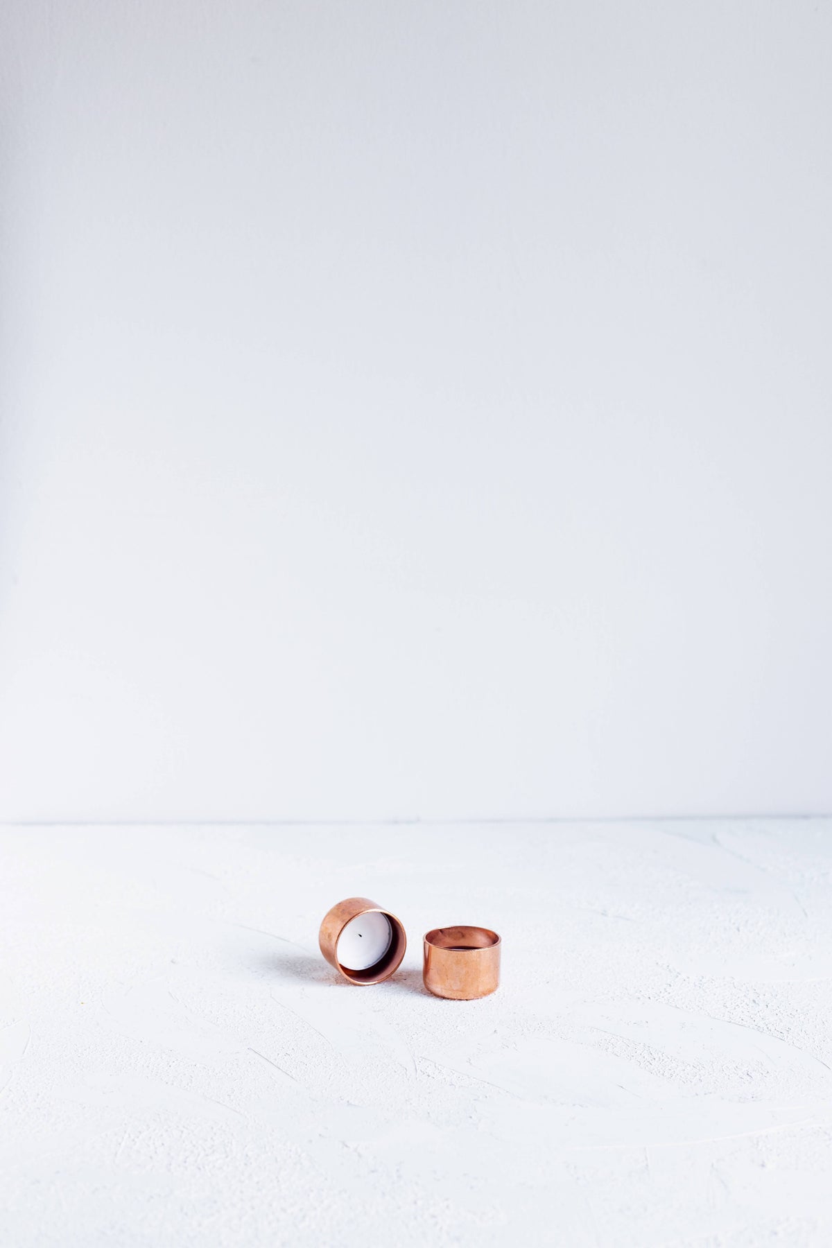 Handcrafted Copper Tealight Candle Holders – Set of 3 – view 5