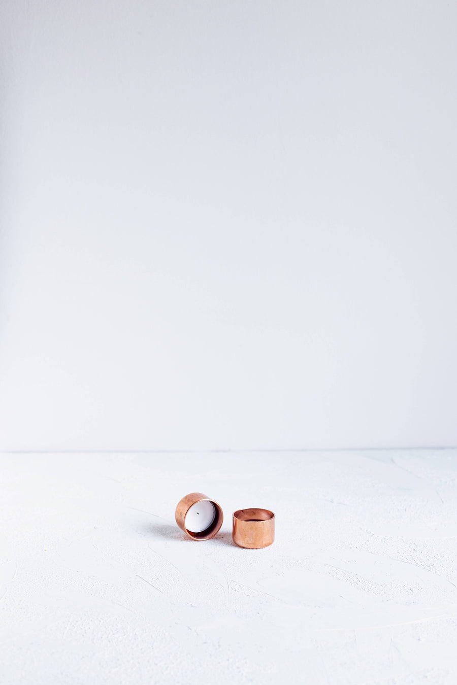 Handcrafted Copper Tealight Candle Holders – Set of 3 – view 5