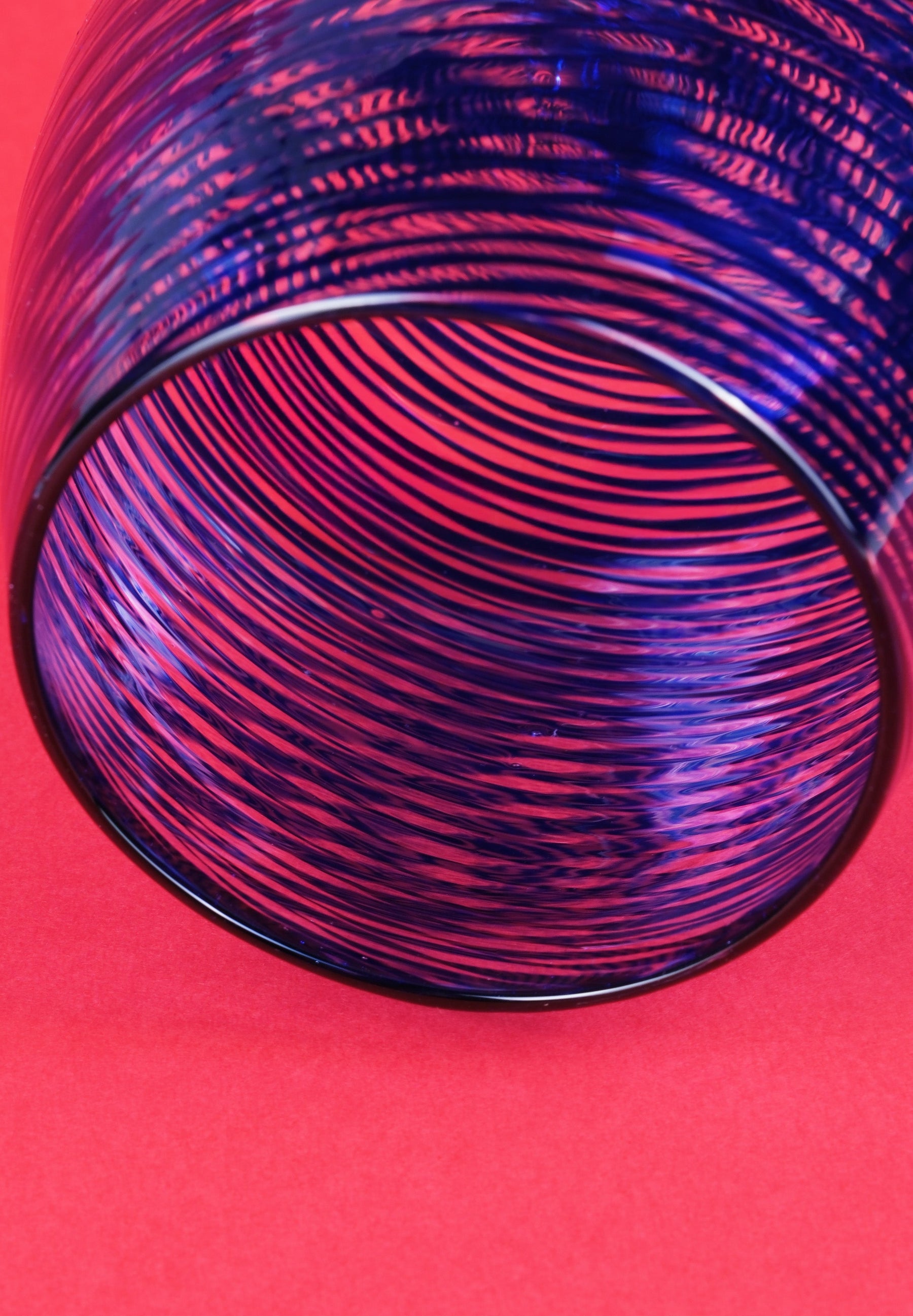 Barbablanca Swirl Glass Tumbler – Blue – view 3