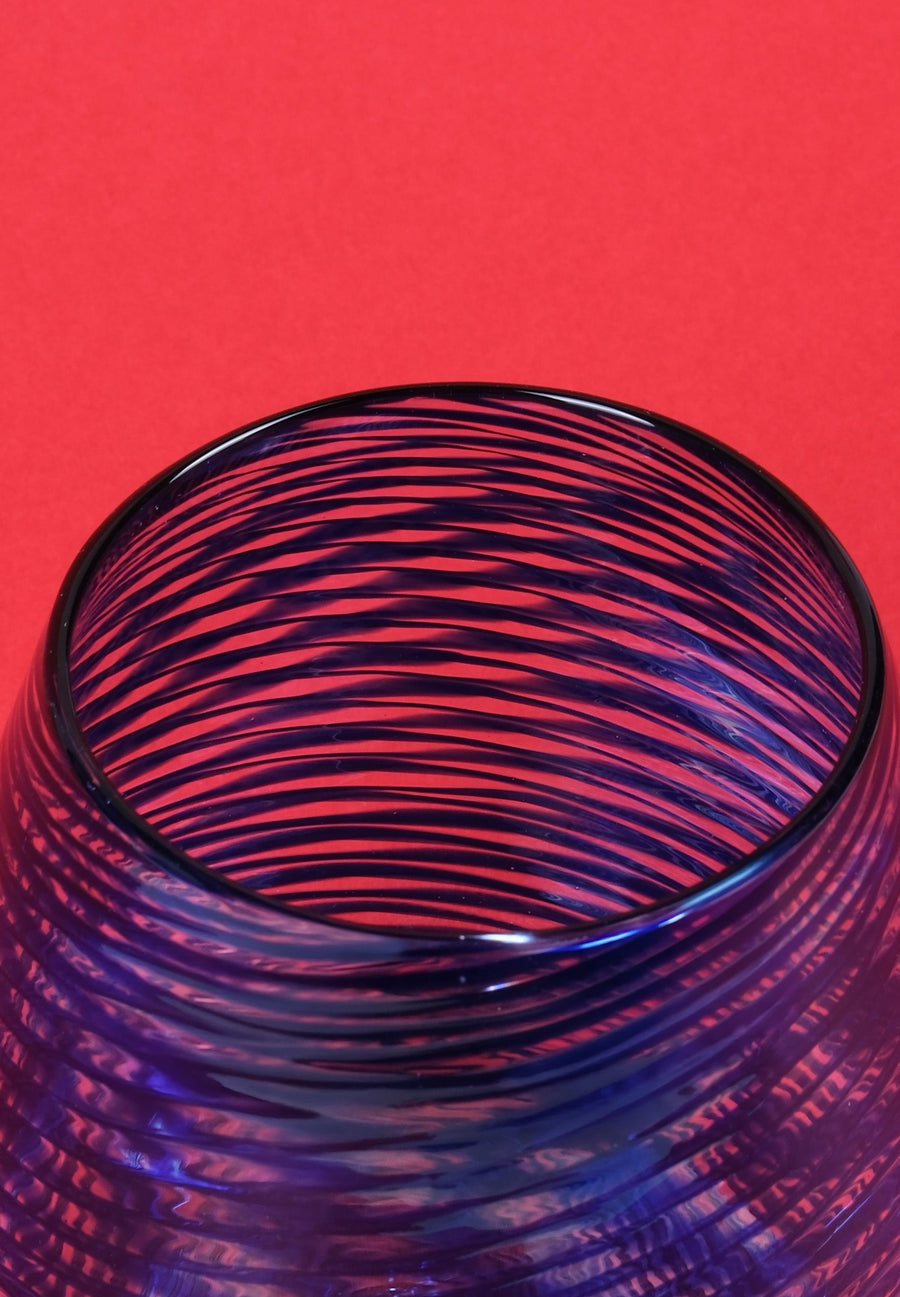 Barbablanca Swirl Glass Tumbler – Blue – view 4