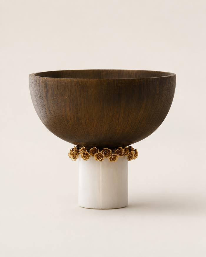 Brass Bowl with Rose