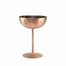 Handcrafted Copper Cocktail Goblet with Ethnic Patterns - Copper Glasses Collection - Alfiq's Store