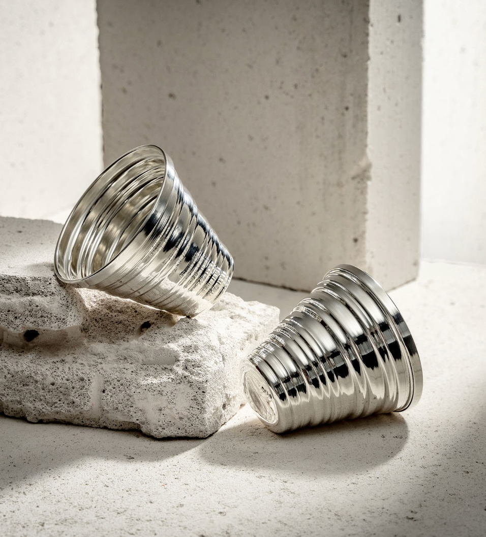 SERRATED SILVER TUMBLER
