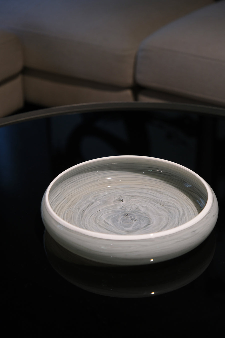Luna Grigia Hand-Blown Glass Object