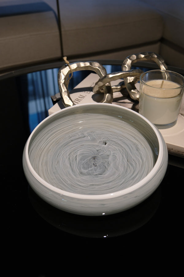 Luna Grigia Hand-Blown Glass Object