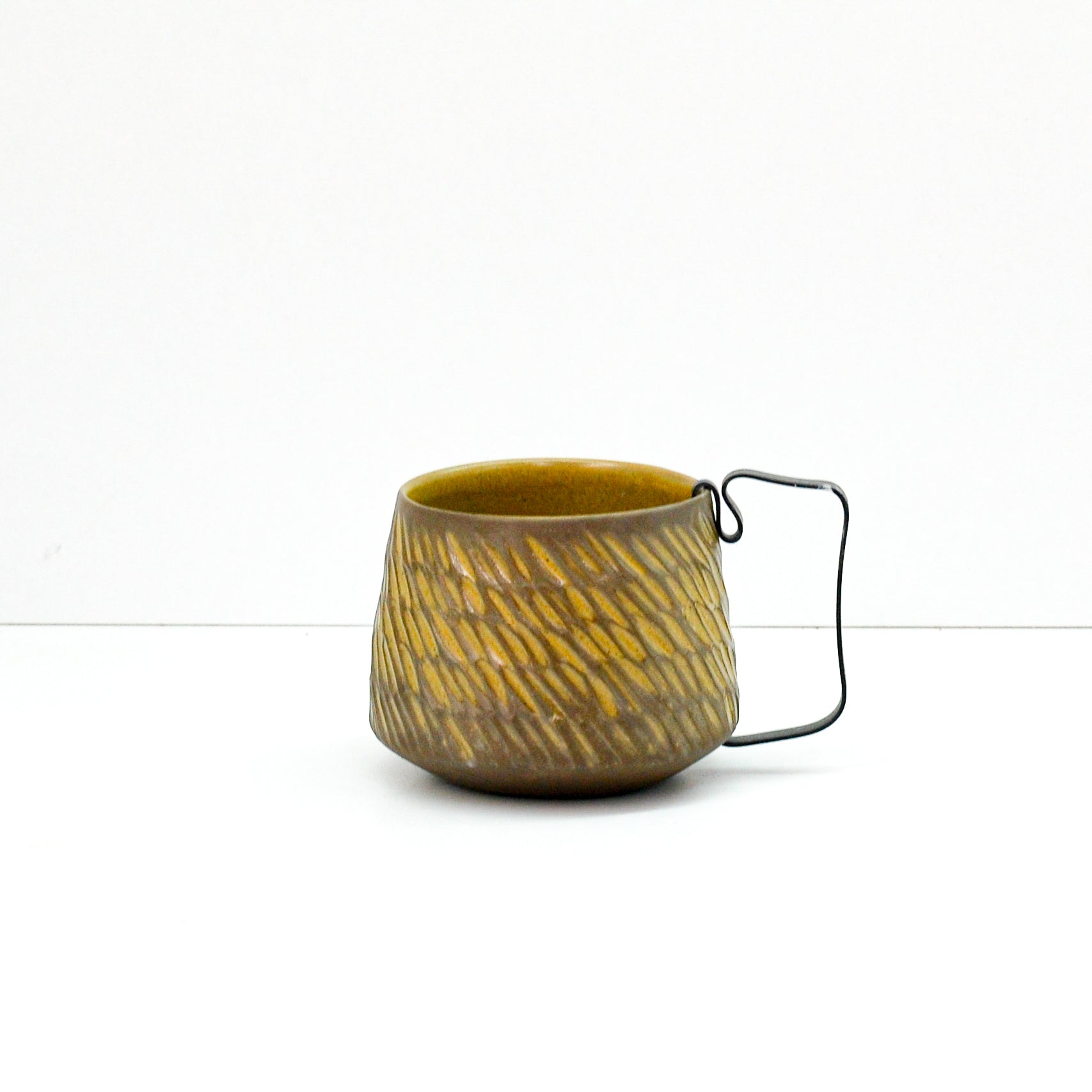 Hic Ceramics Stone Medium Cup Recif — Handcrafted Stoneware Cup with Removable Handle