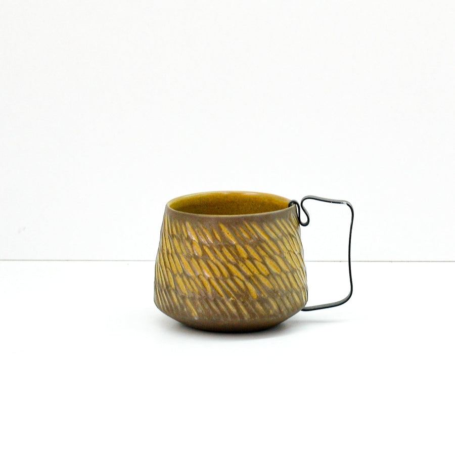 Hic Ceramics Stone Medium Cup Recif — Handcrafted Stoneware Cup with Removable Handle