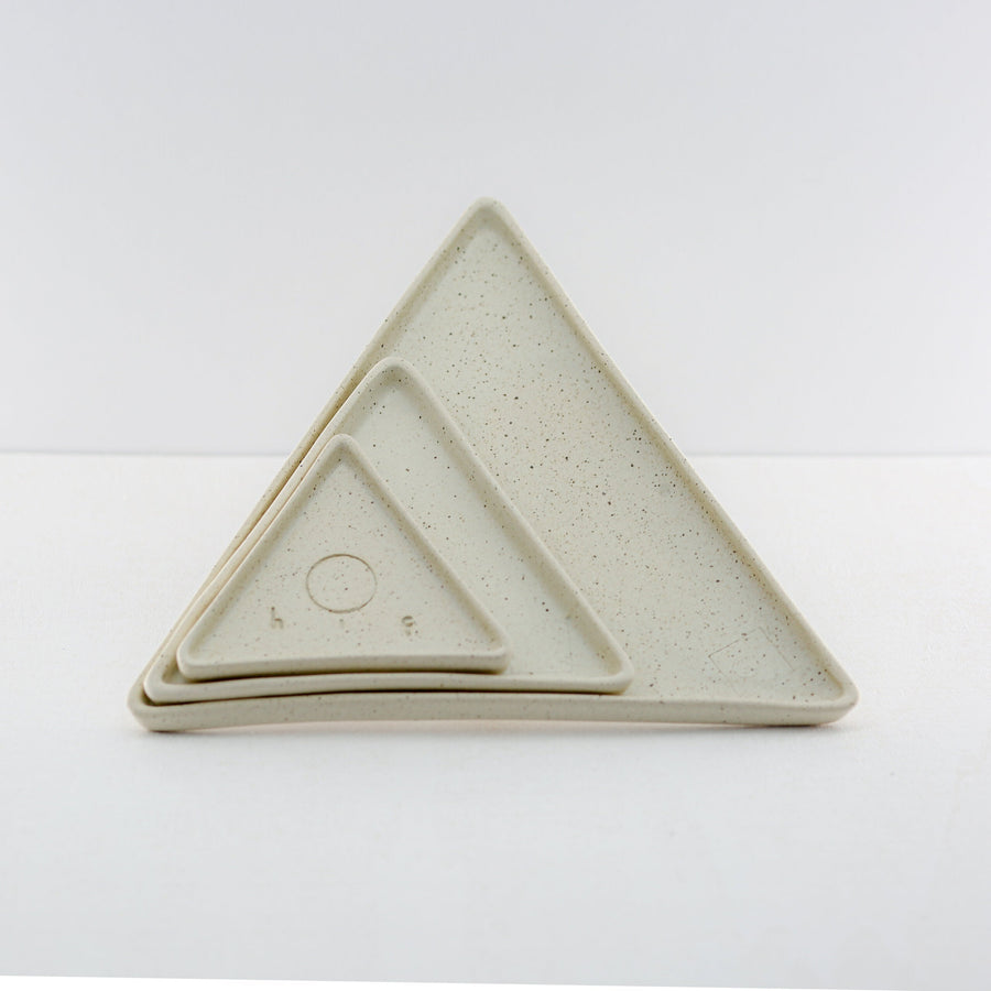 Hic Ceramics Large Triangle Plate — Handcrafted Stoneware Serving Plate