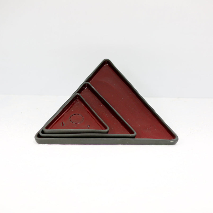 Hic Ceramics Large Triangle Plate — Handcrafted Stoneware Serving Plate