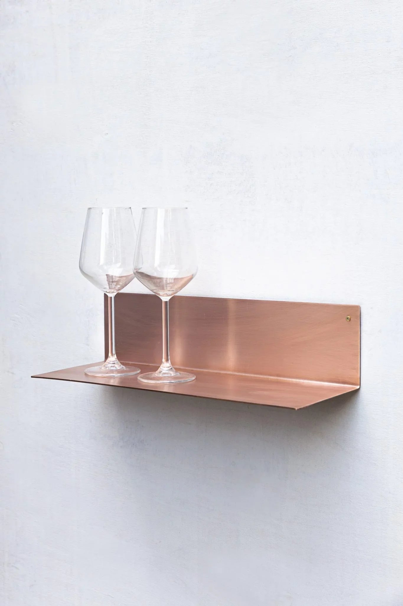 Minimalist Copper Wall Shelf – view 2