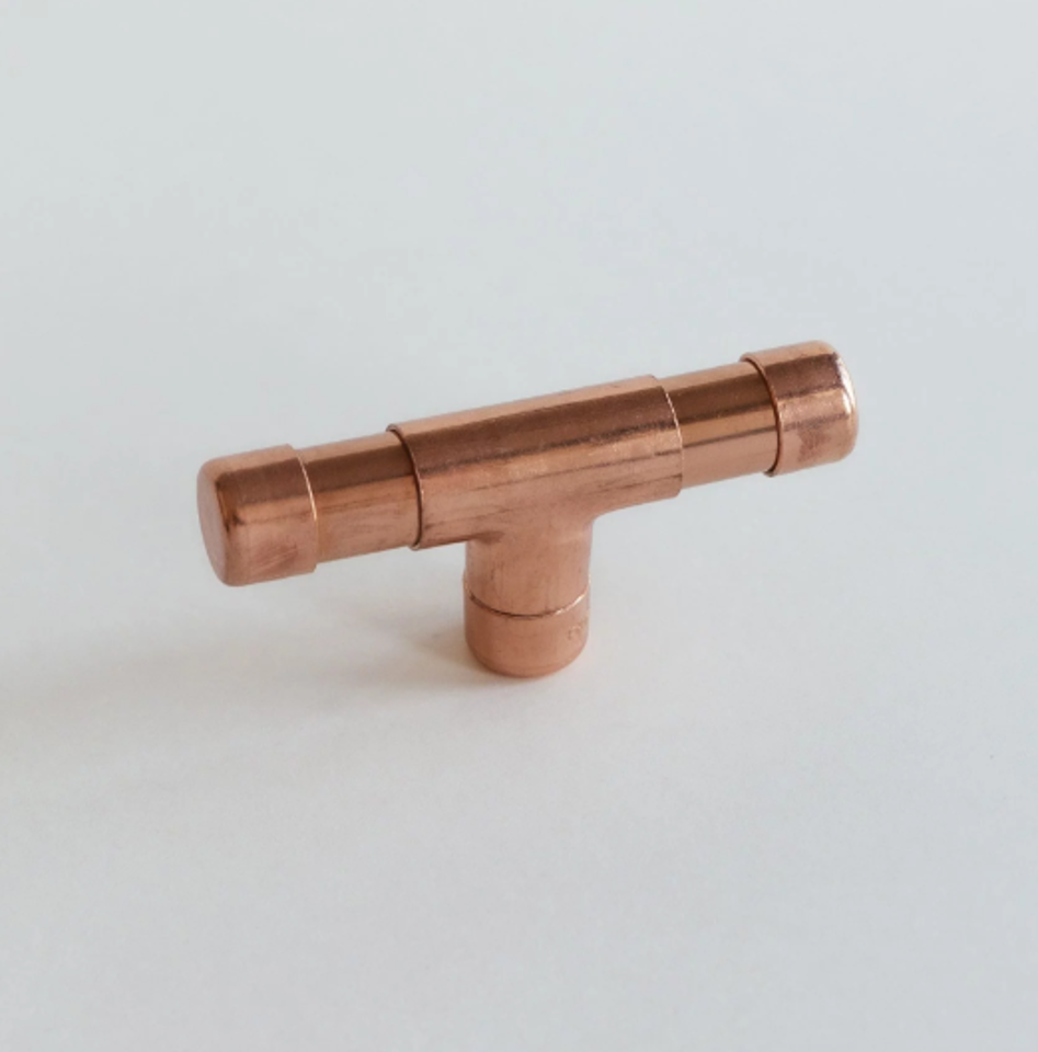 Copper Button Handle – view 2