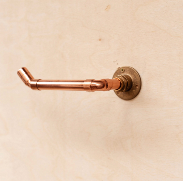 Industrial Copper Toilet Paper Holder