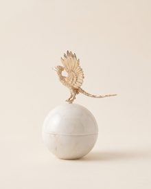 Aurea Phoenix Marble Bonbonnière - studio view on ivory background