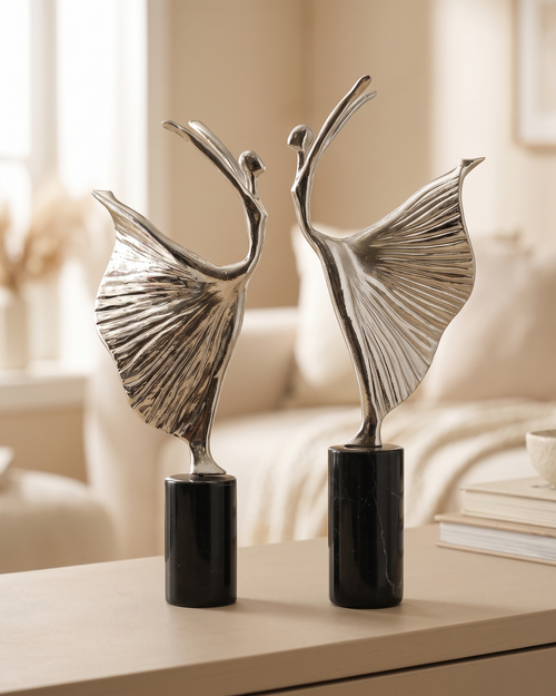 Ballerina Decorative Object XI - styled on a warm beige console in a cosy interior