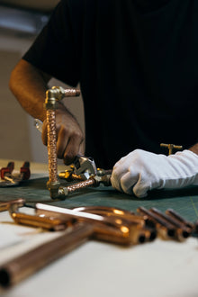 Handcrafted Industrial Solid Copper and Brass Faucet – view 3