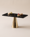 Black Marble Rectangular Cake Stand (One Piece)
