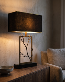 Branches Table Lamp styled in a warm interior setting