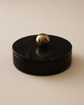 Black Marble Box with Brass Knob (One Piece)