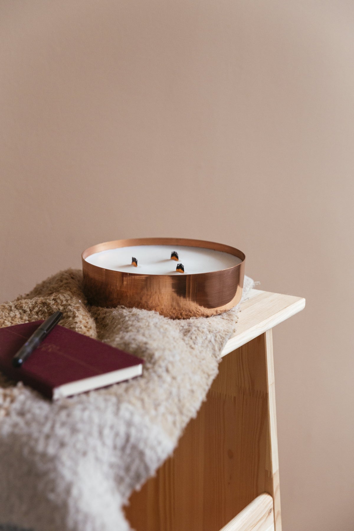 Handmade Set of 2 Copper Candle Holders | Rustic & Eco-Friendly Copper Home – view 6