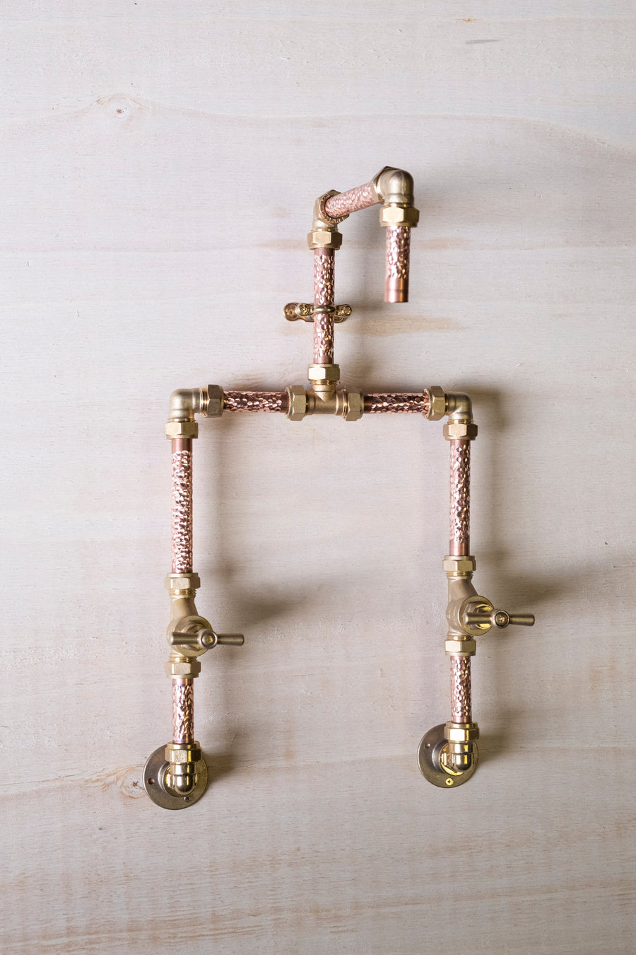 Handcrafted Industrial Solid Copper and Brass Faucet – view 5