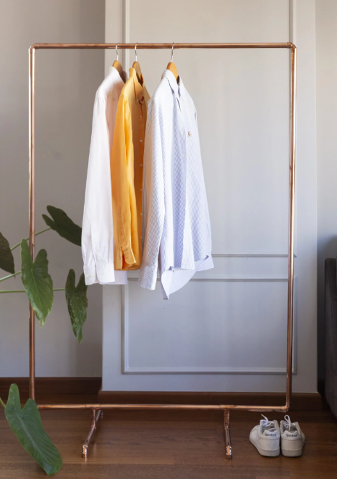 Copper Freestanding Clothes Rack