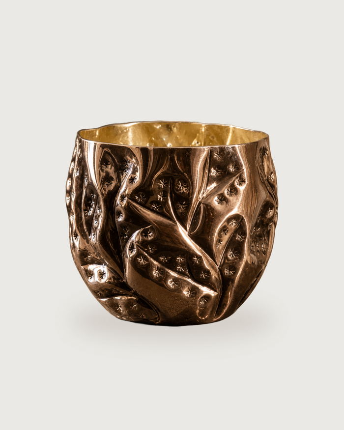 CHASED COPPER TUMBLER # 17