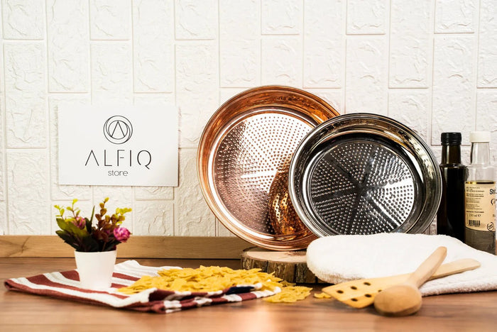Solid Copper Colander 12" | Handmade Copper Kitchen Utensil
