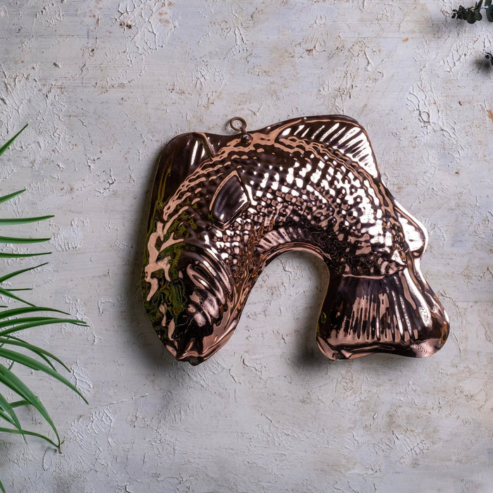 Handmade Copper Fish Cake Mold – Decorative Bakeware & Elegant Kitchen Art Piece