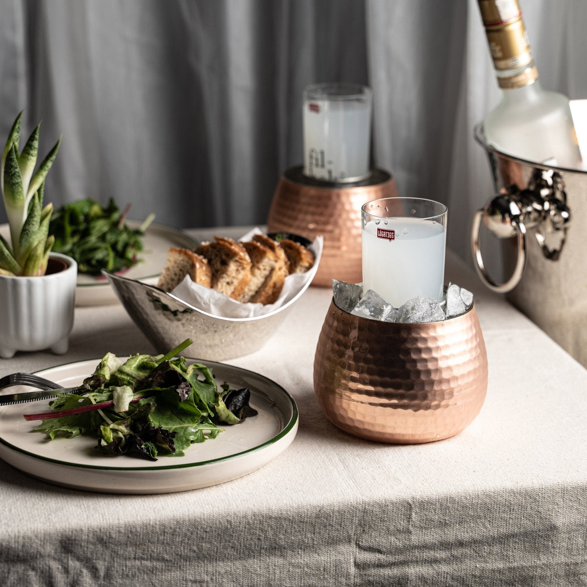 Handcrafted Hammered Copper Ice Bowl – Premium Drink and Glass Cooler Bowl - Alfiq's Store