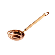 Handcrafted Copper Ladle with Wooden Handle – Traditional Cooking and Serving Utensil - Alfiq's Store