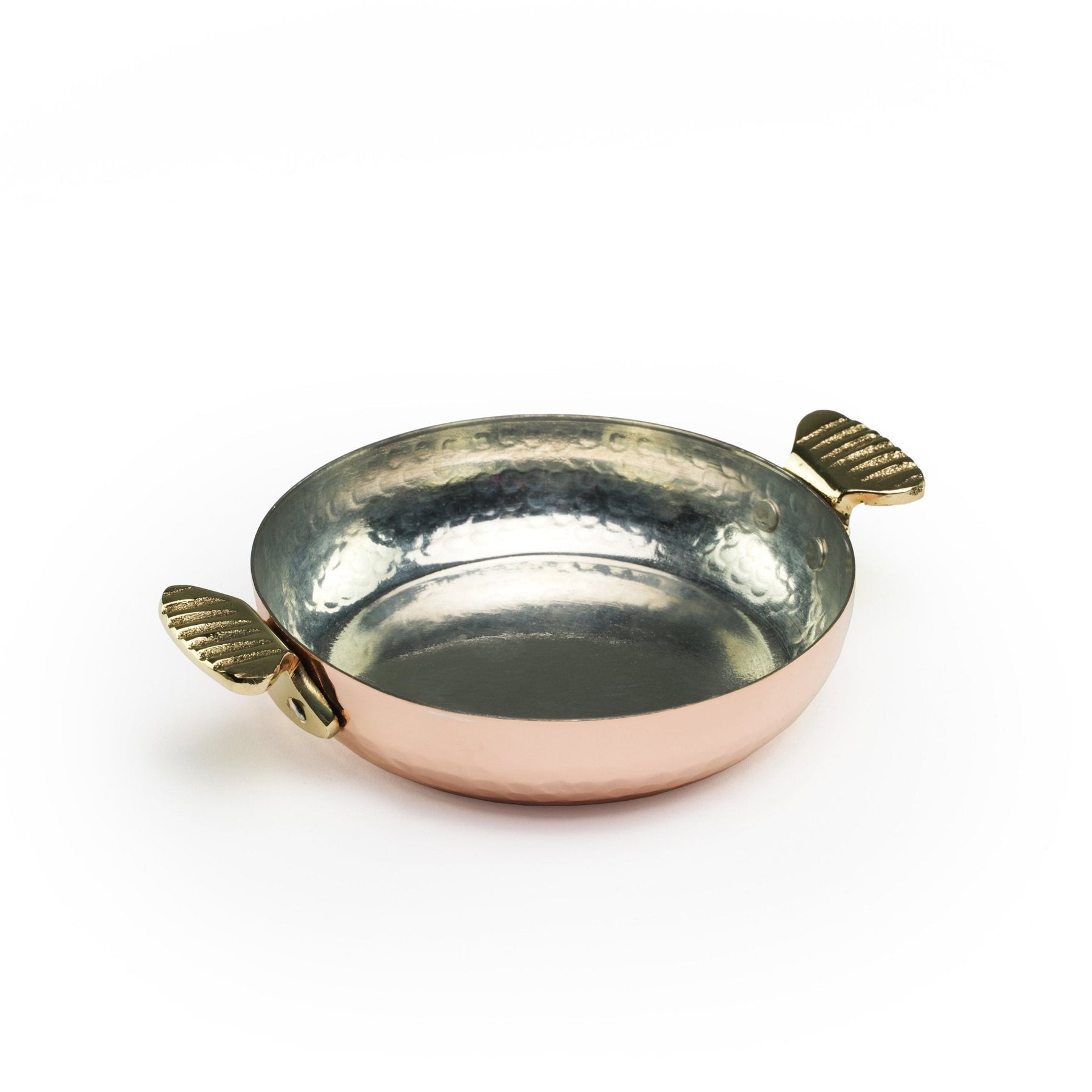 Handcrafted Copper Pan with Fish - Shaped Brass Handles – Traditional Turkish Sahan - Alfiq's Store