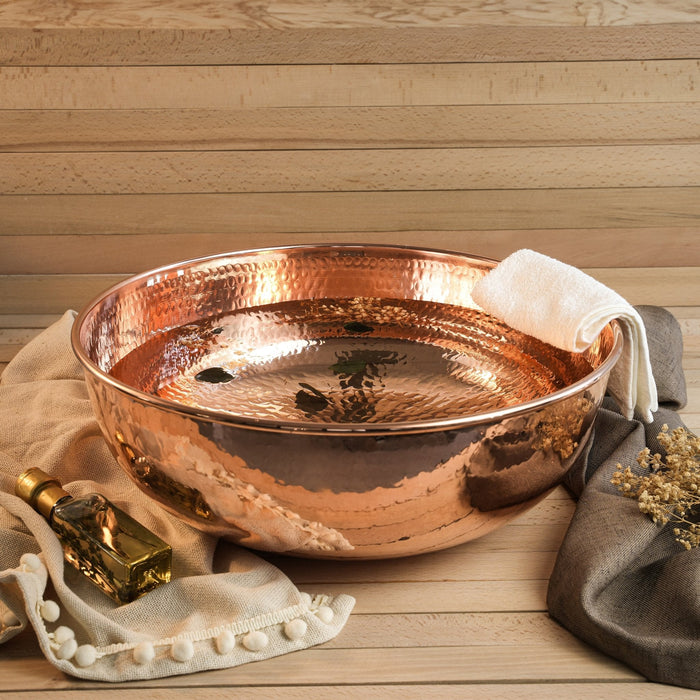 Luxurious Solid Copper Foot Soaking Bowl | Home Spa & Pedicure Essentials