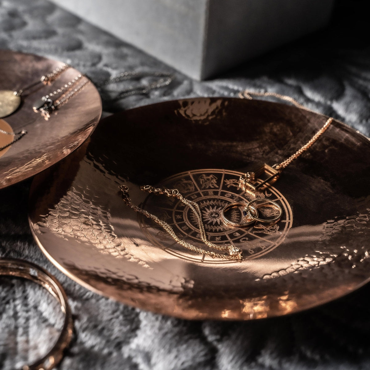Hand - Hammered Copper Zodiac Plate – Astrology - Inspired Jewelry & Incense Dish - Alfiq's Store
