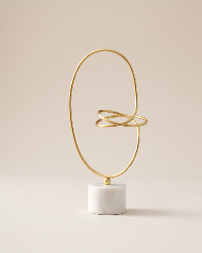 Golden Cosmic Loop Sculpture (One Piece)