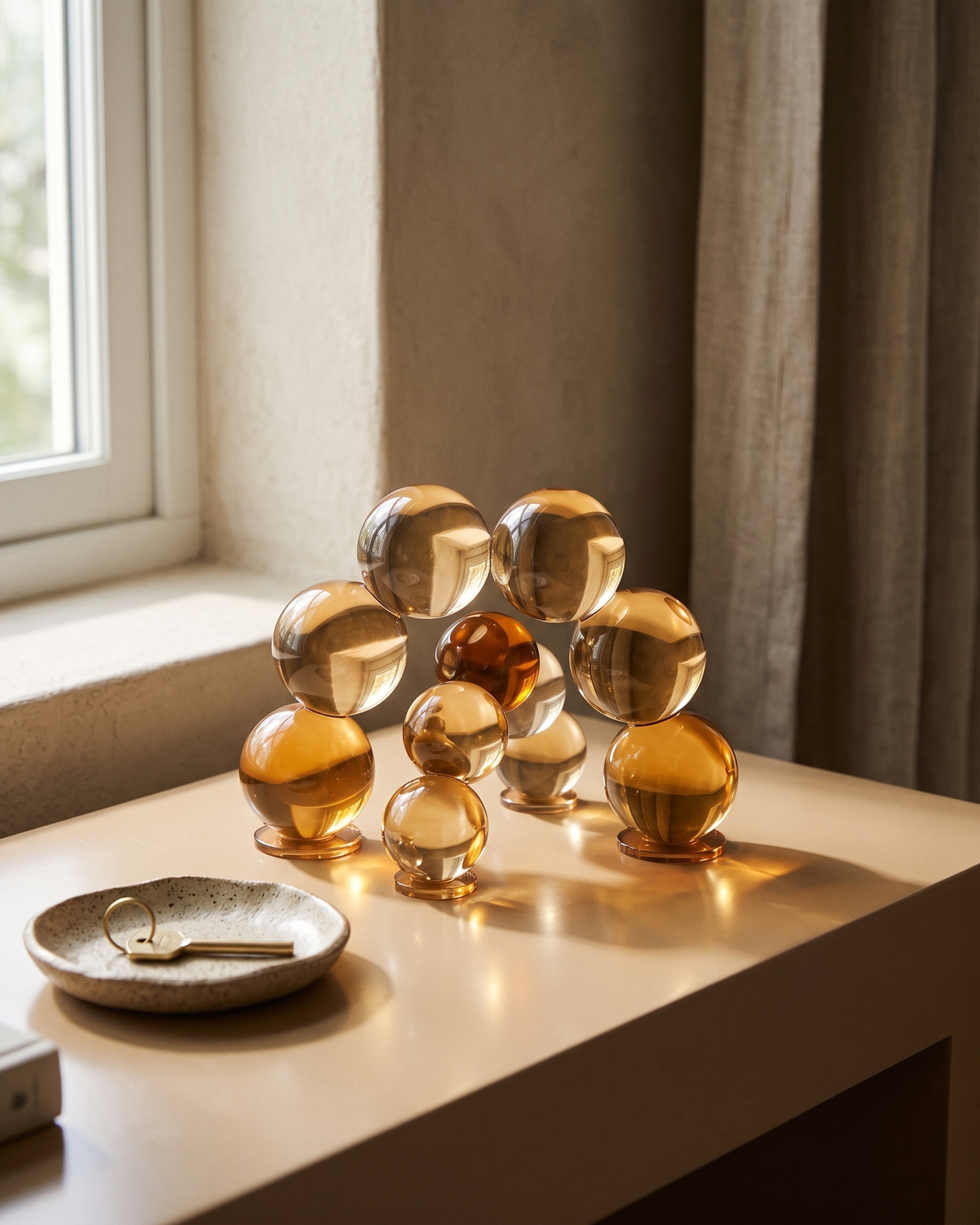 Crystal Sphere Arc I (Set of 2) — styled interior