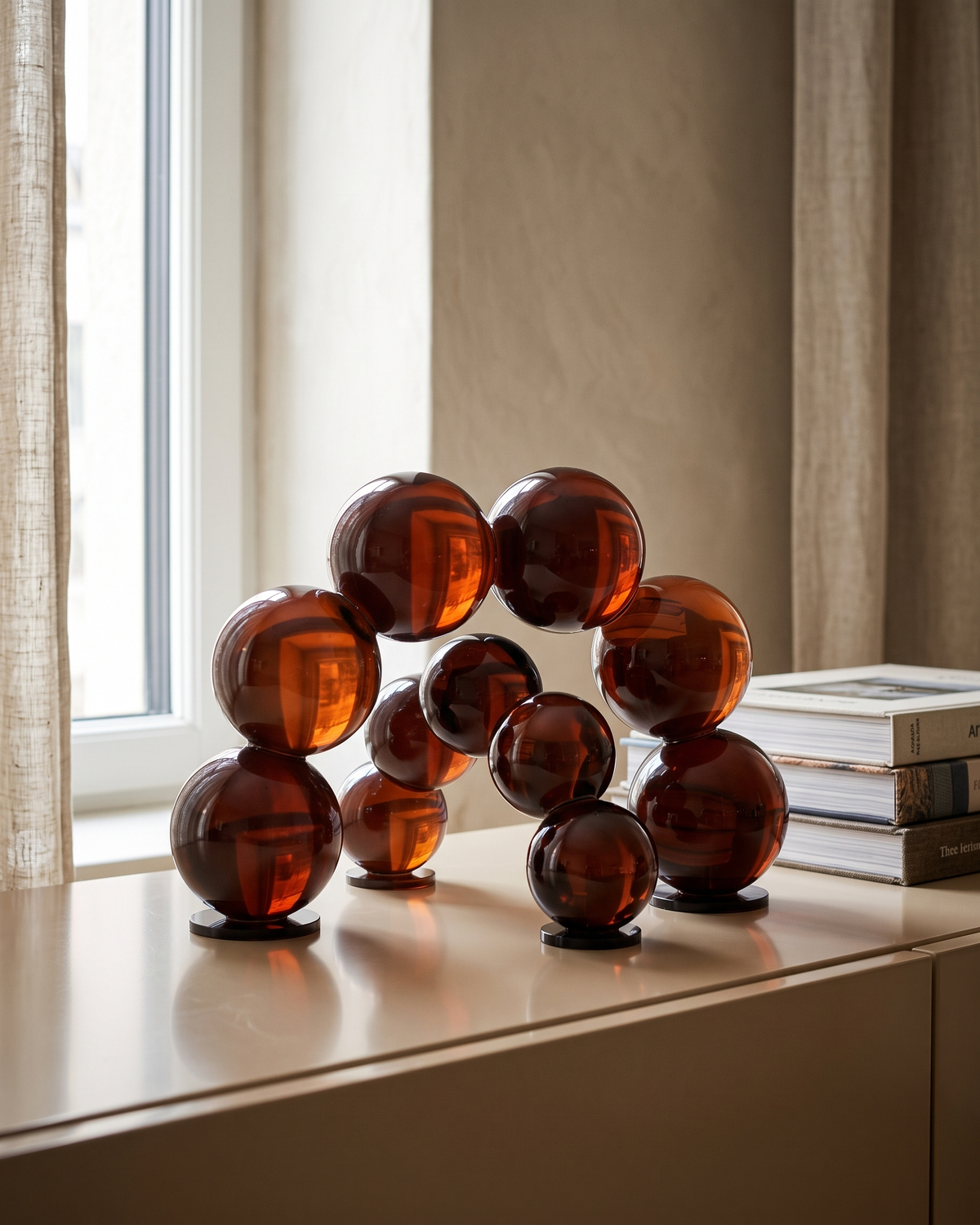 Crystal Sphere Arc II (Set of 2) — styled interior