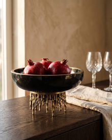 Dory Bowl II styled in a warm interior setting