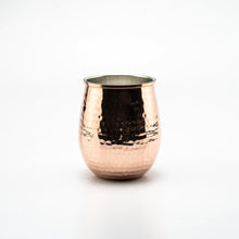 Set of Two Hand - Hammered Copper Glasses – 450ml Stemless Drinkware - Alfiq's Store