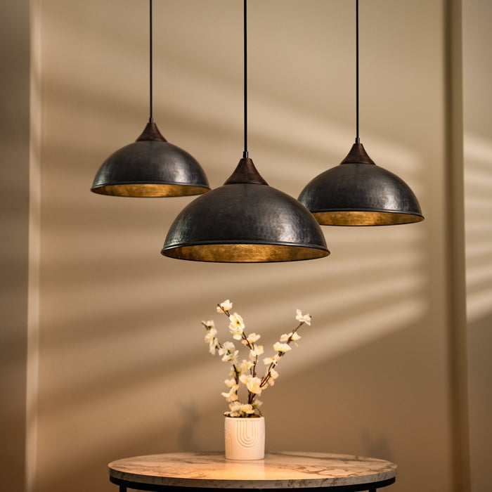 Handmade Farmhouse Dark Copper Pendant Light – Timeless Elegance for Interior & Exterior Spaces