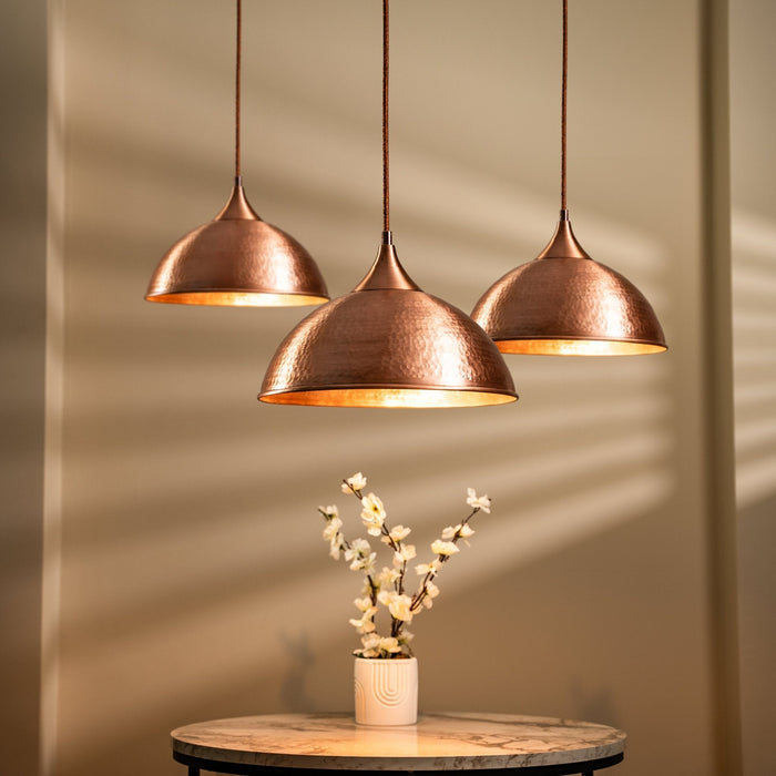 New Model Farmhouse Matte Copper Pendant Light – Rustic Elegance for Interior & Exterior Spaces