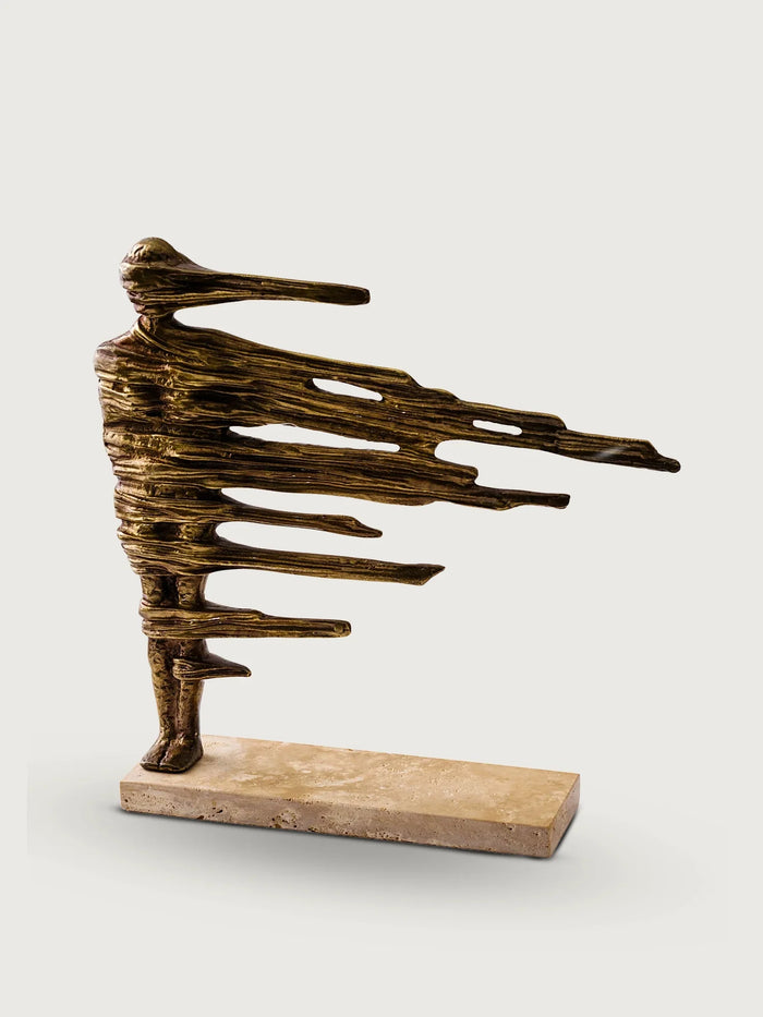 Brass Wind Woman Sculpture III