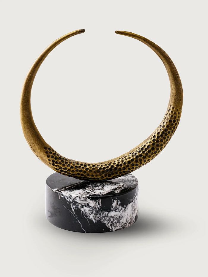 Brass Crescent Decorative Object