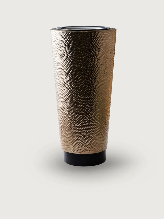 Hammered Brass Planter — Large