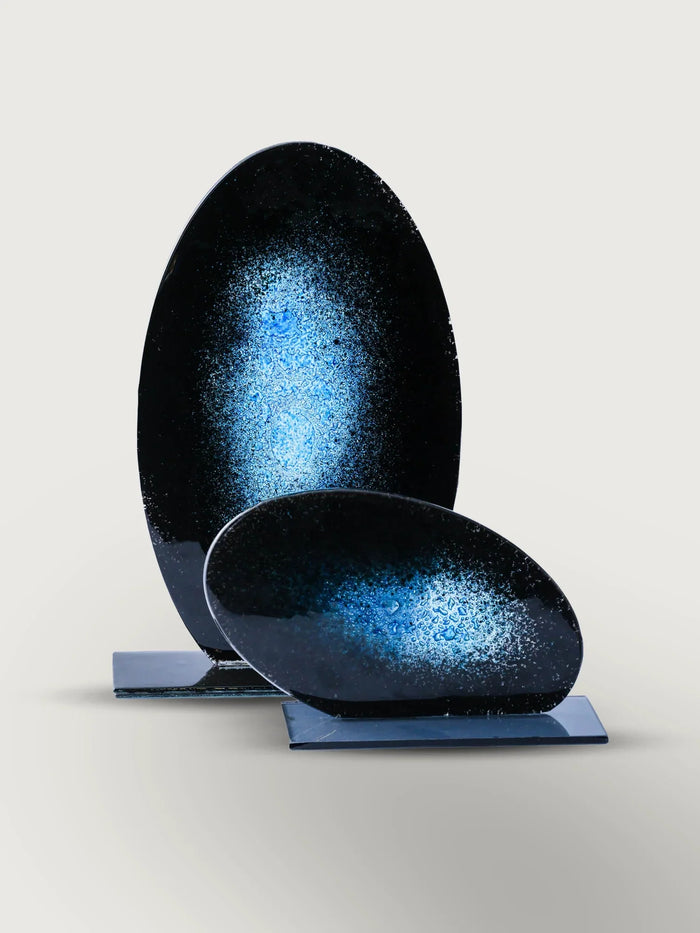 Glass Ellipse Decorative Object — Large