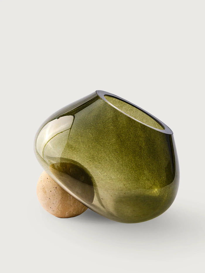 Glass Bowl on Sphere Pedestal I