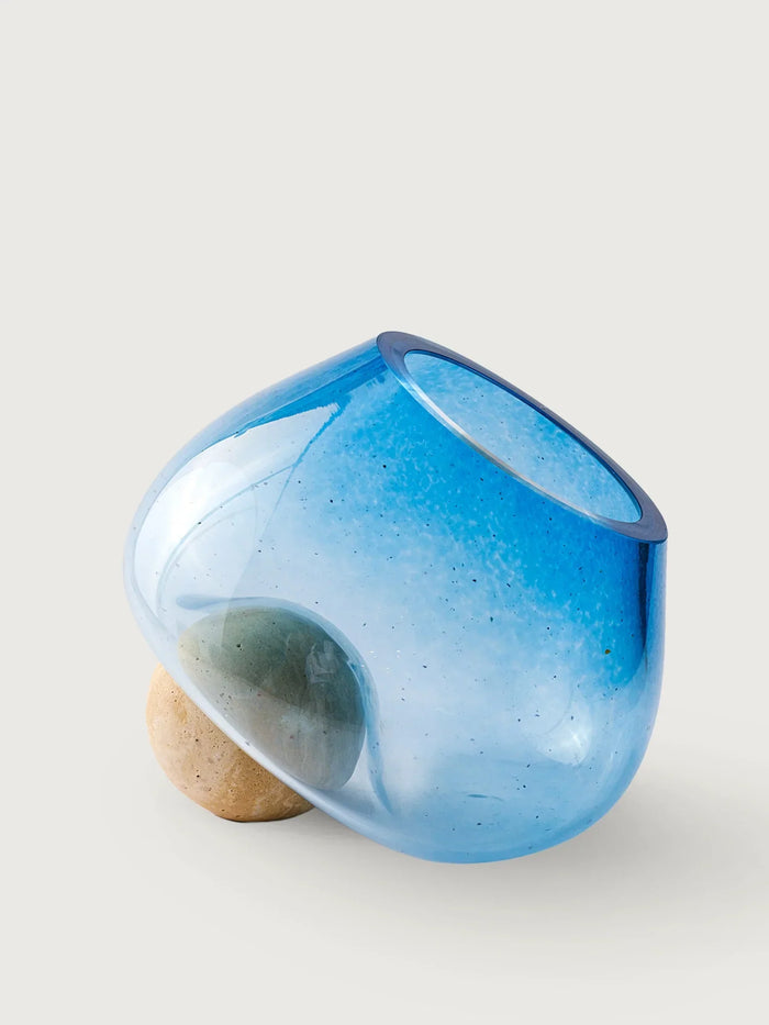 Glass Bowl on Sphere Pedestal II