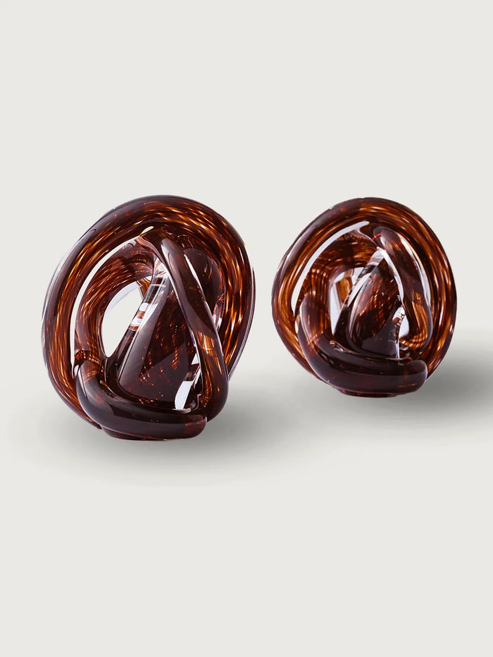 Murano Glass Knot — Burgundy — Large