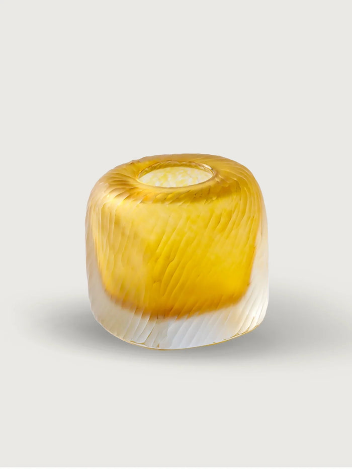 Sandblasted Square Glass Decorative Object I