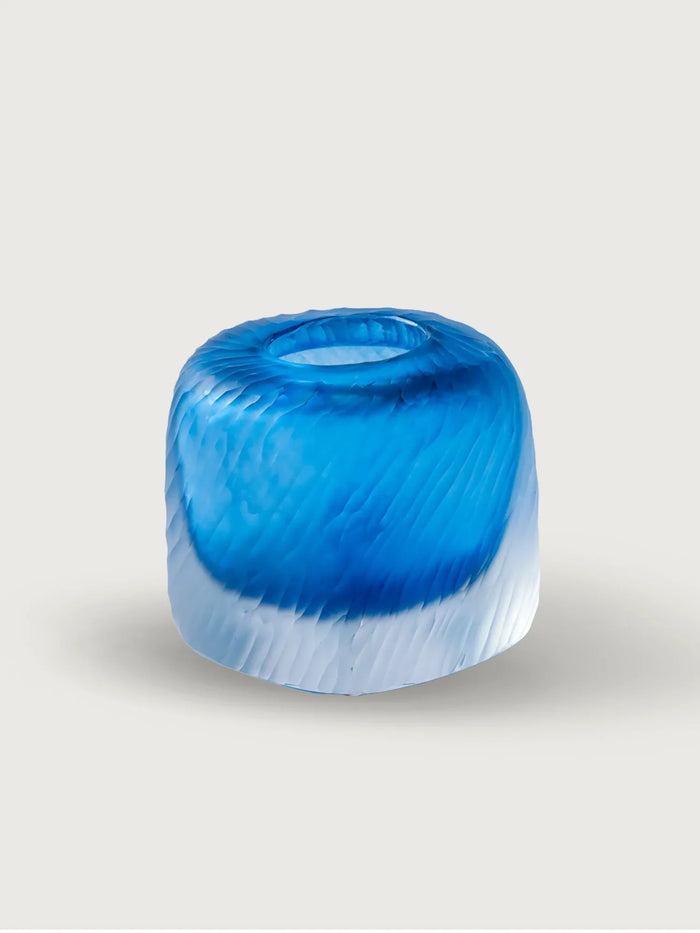 Sandblasted Square Glass Decorative Object II