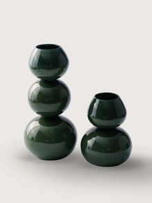 Two-Segment Glass Vase Set of 2